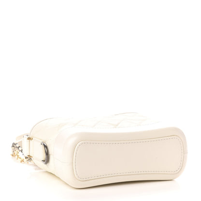 Chanel Aged Calfskin Quilted Small Gabrielle Hobo White 4 of 11