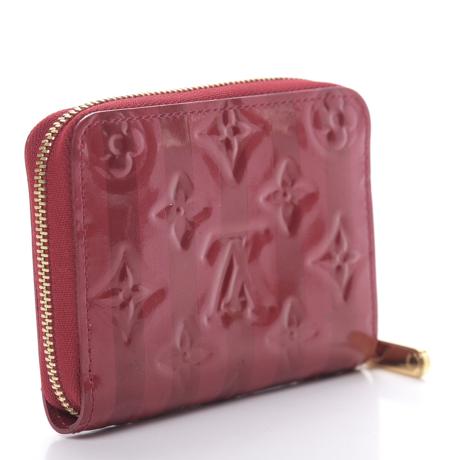 Louis Vuitton Vernis Rayures Zippy Coin Purse Pomme D'Amour 2 of 9