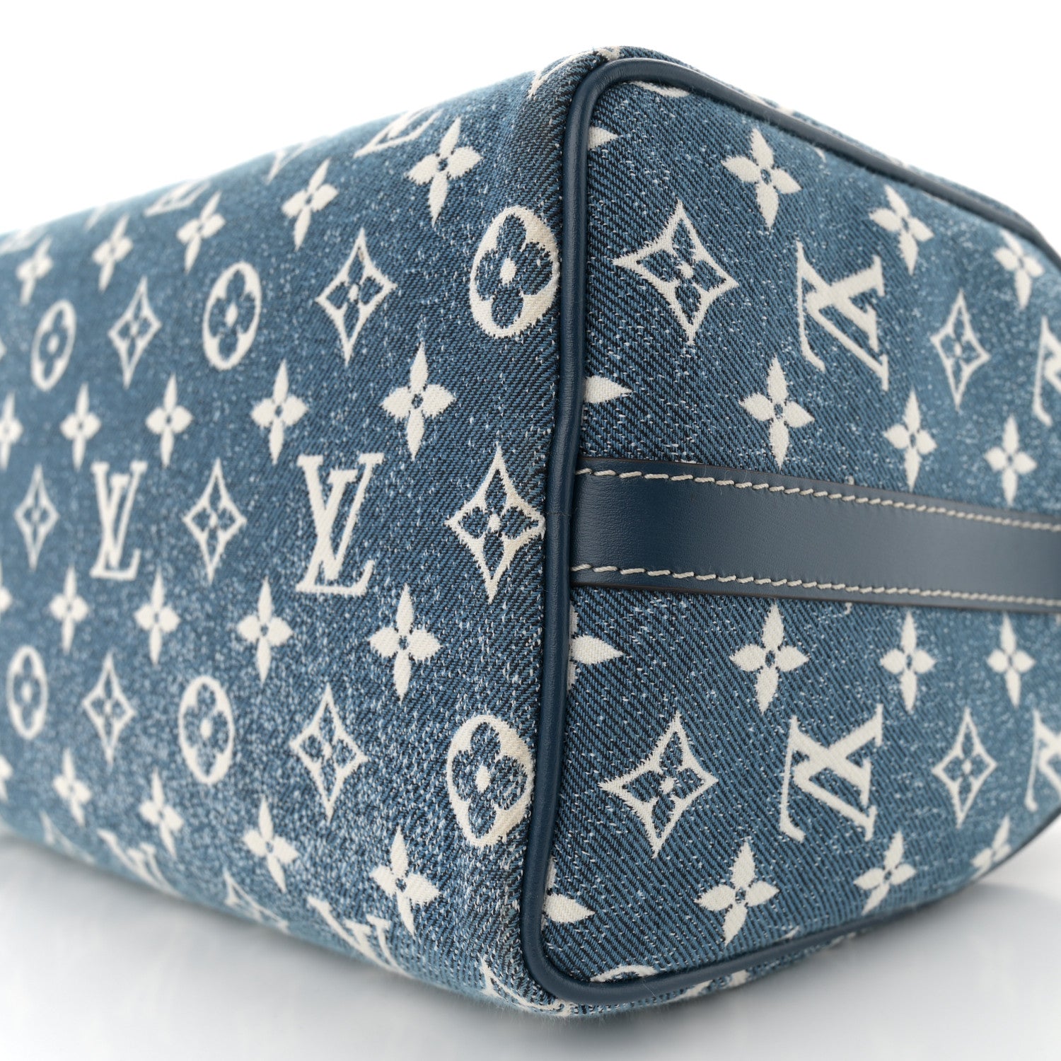 Louis Vuitton Monogram Jacquard Denim Speedy Bandouliere 25 Bleu 9 of 9