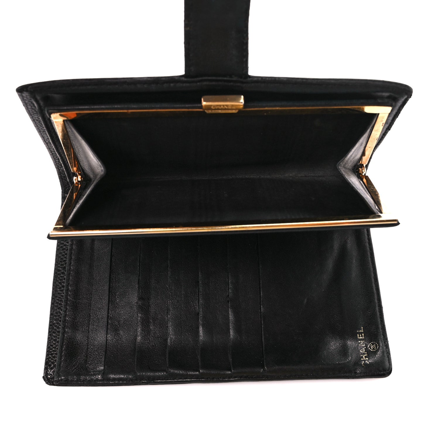 Caviar Timeless CC French Wallet Black