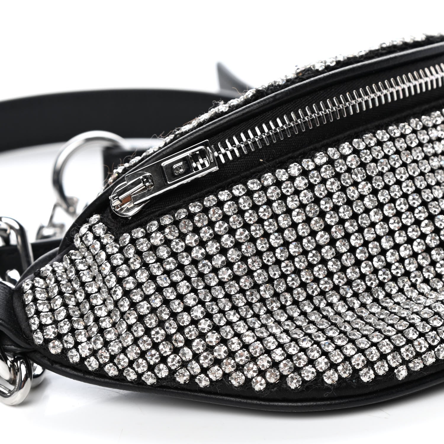 Alexander Wang Rhinestone Mesh Mini Attica Belt Bag Black 7 of 8