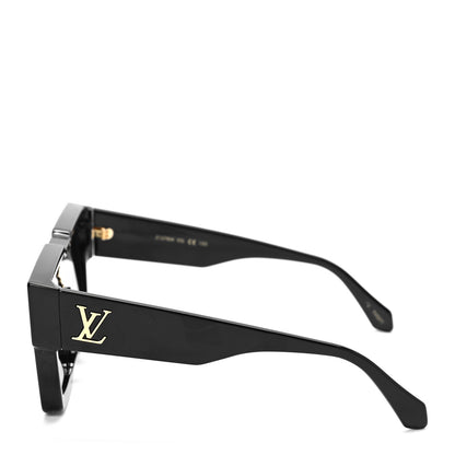 Louis Vuitton Acetate Swarovski Crystal Cyclone Sunglasses Z1578W Black 3 of 8