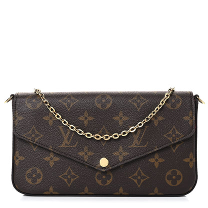 Louis Vuitton Monogram Pochette Felicie Chain Wallet Fuchsia 4 of 10