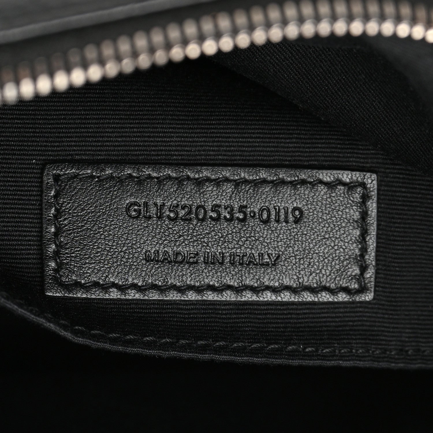 Saint Laurent Calfskin Crocodile Embossed Monogram Lou Camera Bag Black 7 of 11