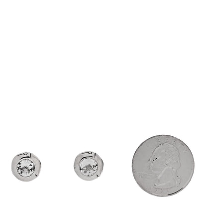 John Hardy Sterling Silver White Topaz Bamboo Stud Earrings 2 of 5