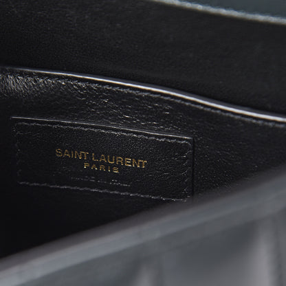 Saint Laurent Lambskin Matelasse Monogram Medium Vicky Chain Bag Dark Green 5 of 8