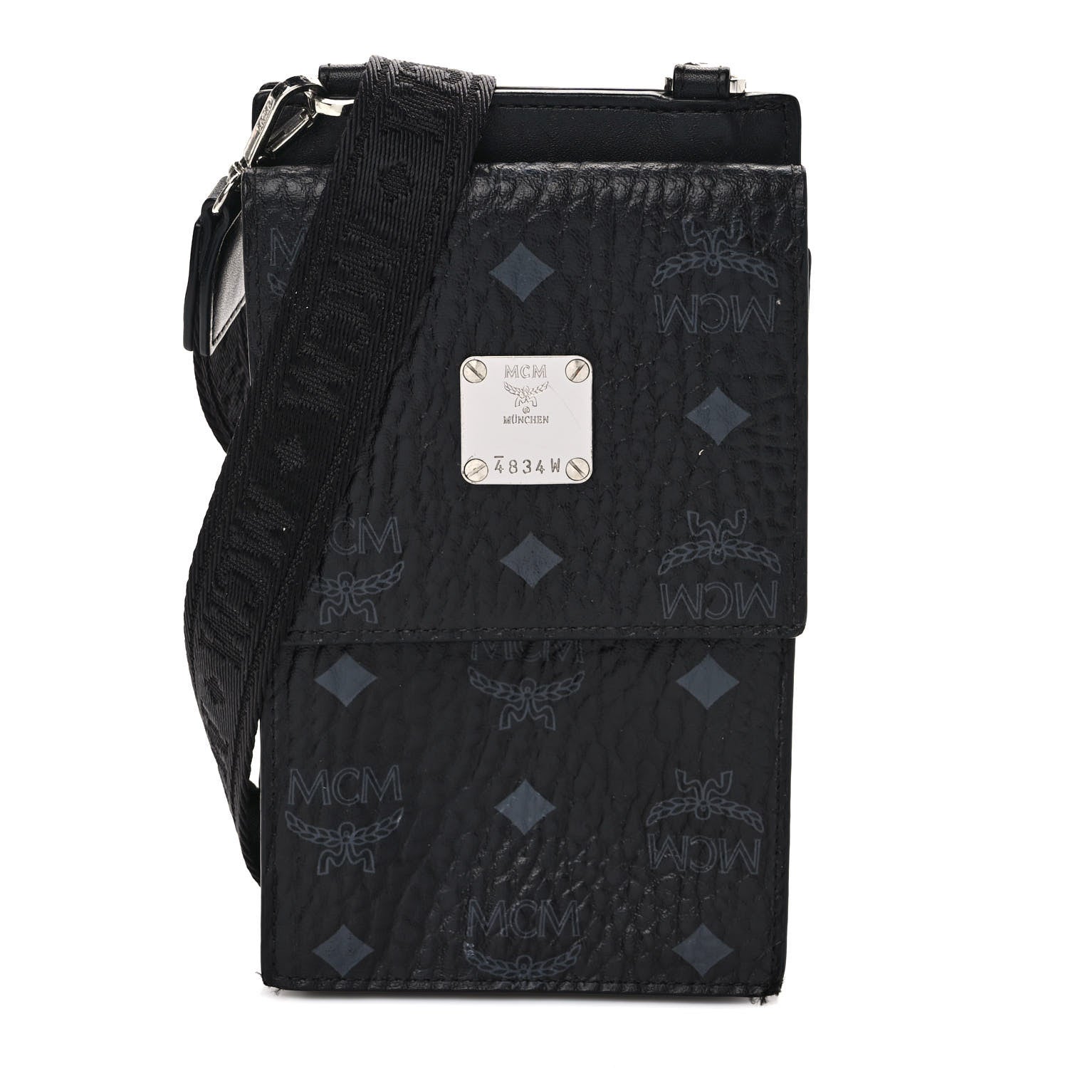 MCM Visetos Geo Phone Case Crossbody Black 1 of 12