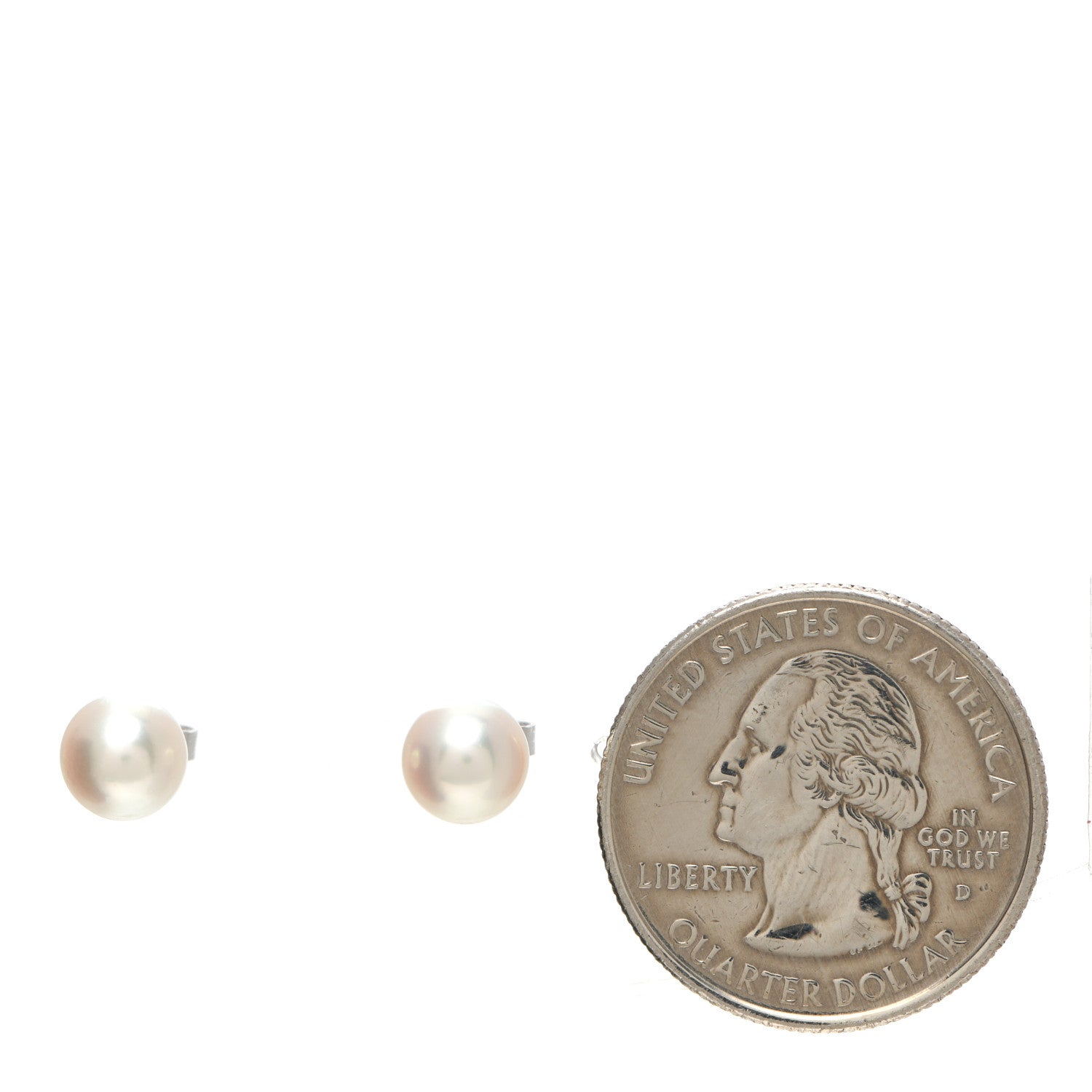 Mikimoto 18K White Gold Akoya Pearl 6-6.5mm Stud Earrings 2 of 5