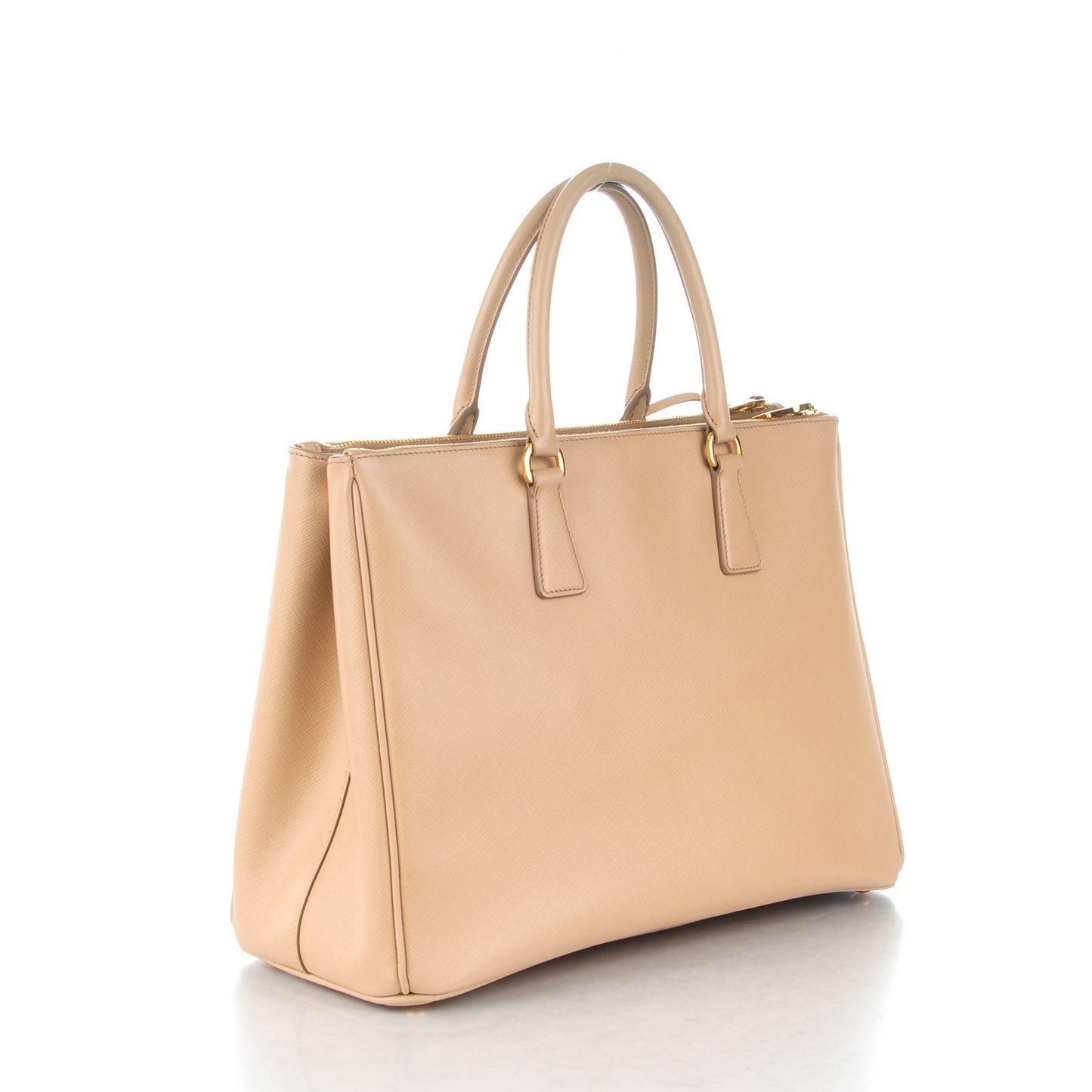 Saffiano Large Galleria Double Zip Tote Sabbia
