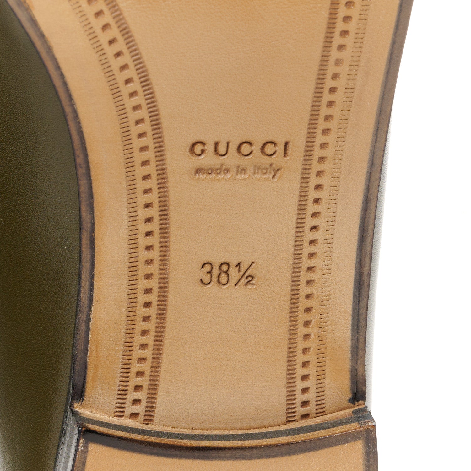 Gucci Calfskin Womens Jordaan Loafers 38.5 Luscious Green 8 of 9
