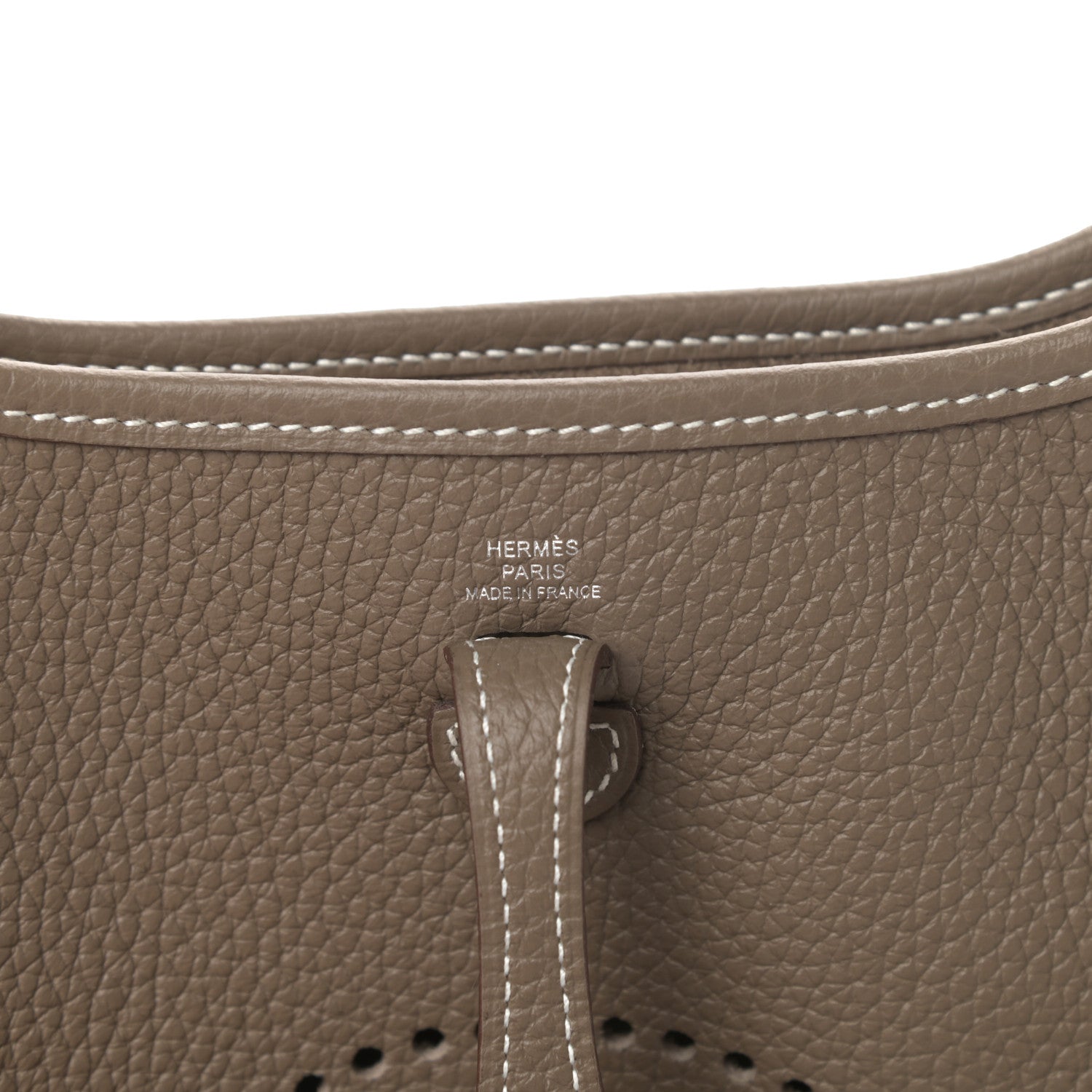 Hermes Taurillon Clemence Amazone Evelyne TPM Etoupe Bleu Indigo 6 of 11
