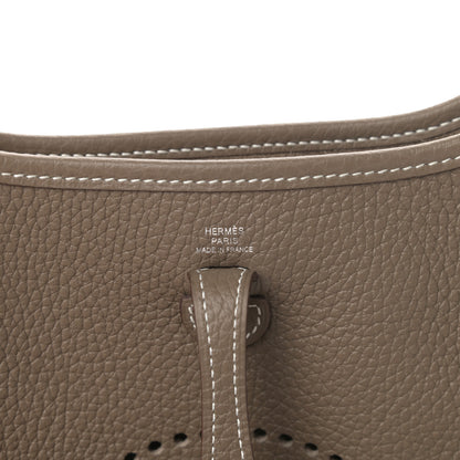 Hermes Taurillon Clemence Amazone Evelyne TPM Etoupe Bleu Indigo 6 of 11