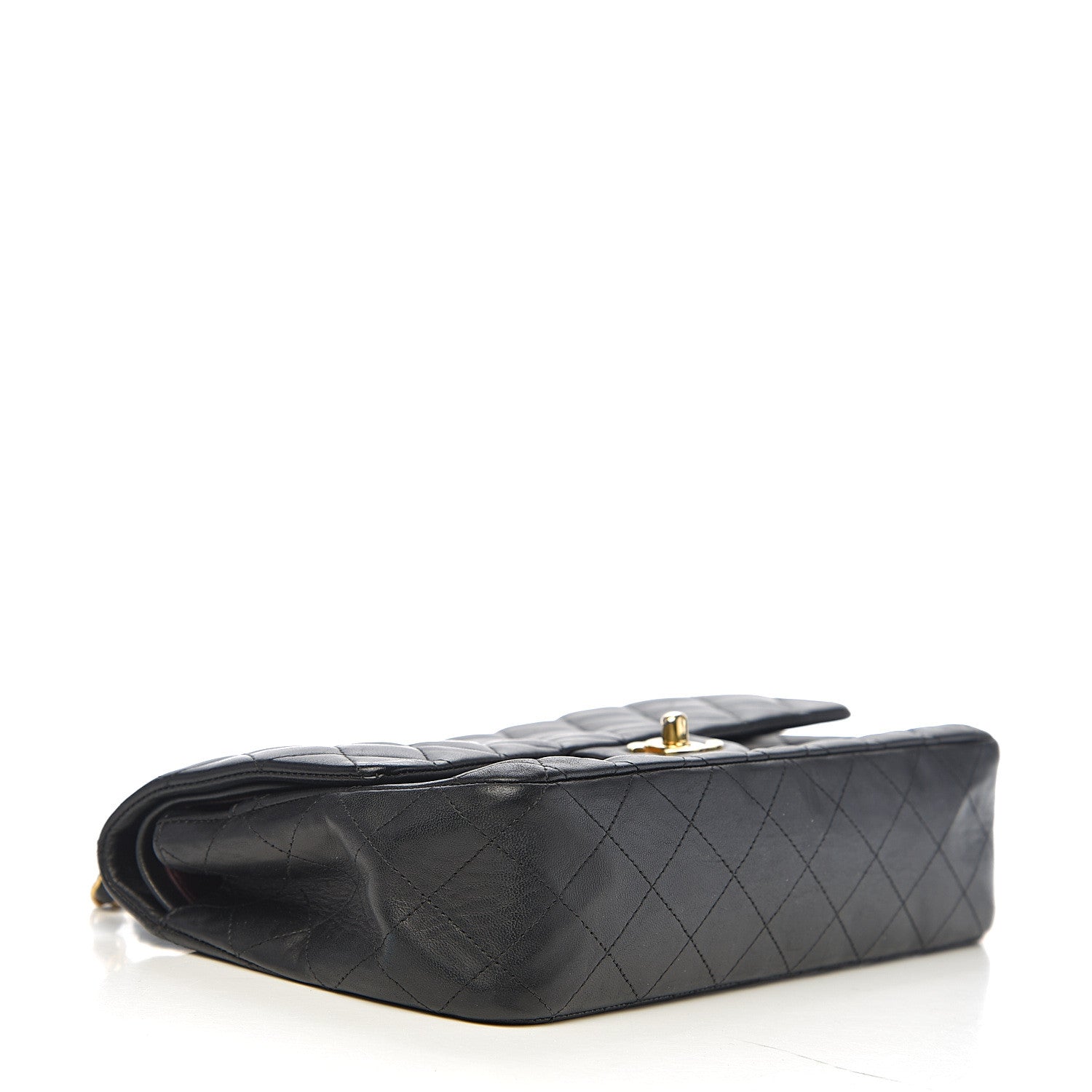 Chanel Lambskin Quilted Medium Double Flap Black 3 of 17