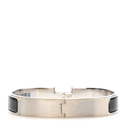 Hermes Matte Enamel Narrow Clic Clac HH Bracelet GM Black 5 of 6