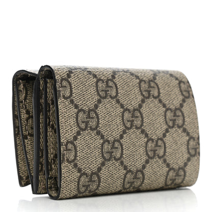 Gucci X BALENCIAGA GG Supreme Monogram Card Case Wallet Beige Ebony 3 of 8
