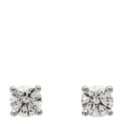 Tiffany Platinum Diamond .34ctw Solitaire Earrings 1 of 4