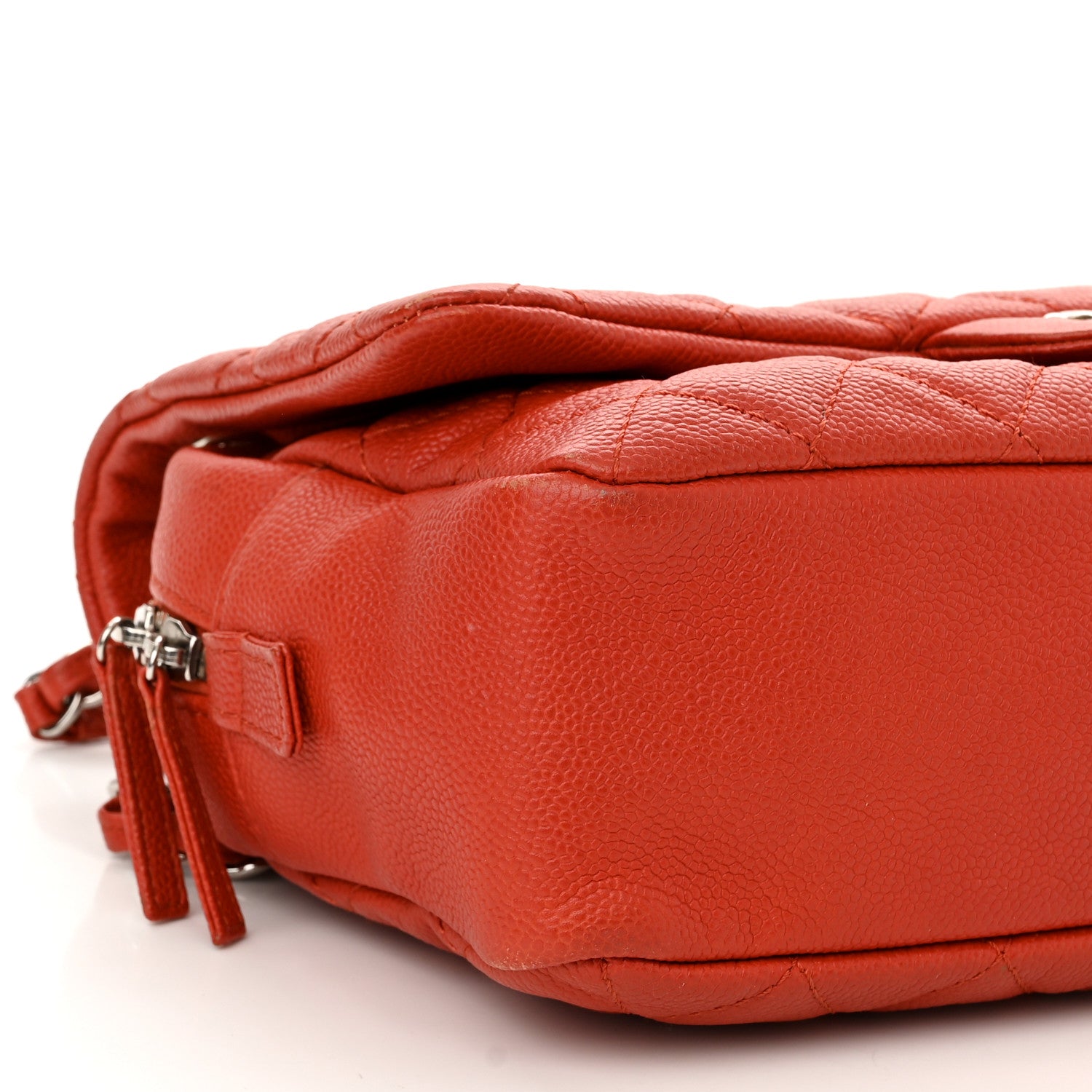 Chanel Caviar Quilted Jumbo Easy Flap Red 9 of 10
