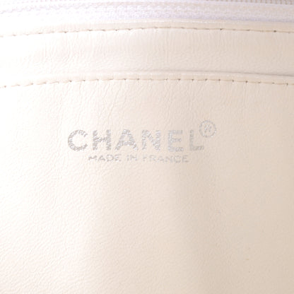 Chanel Lambskin Contrast Stitch Medium Flap White 7 of 10