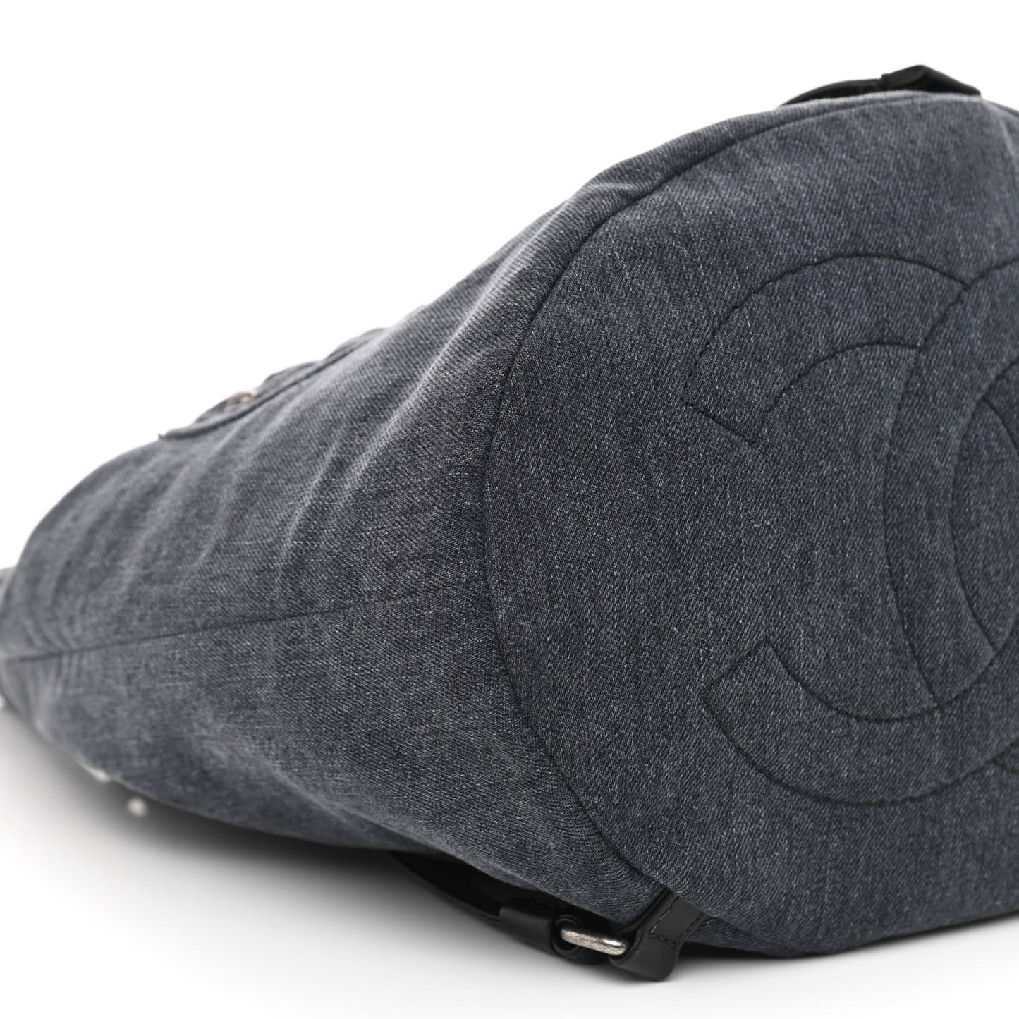 Denim Drawstring Backpack Blue