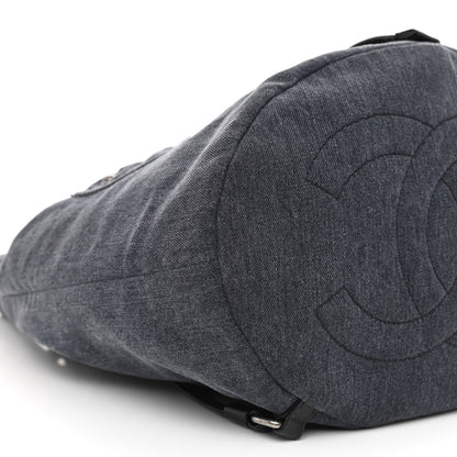 Chanel Denim Drawstring Backpack Blue 9 of 10