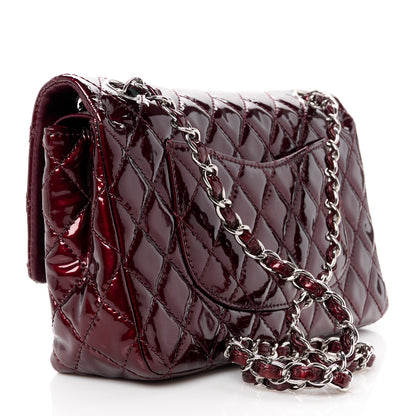 Chanel Patent Calfskin Quilted Medium Double Flap Burgundy 3 of 11