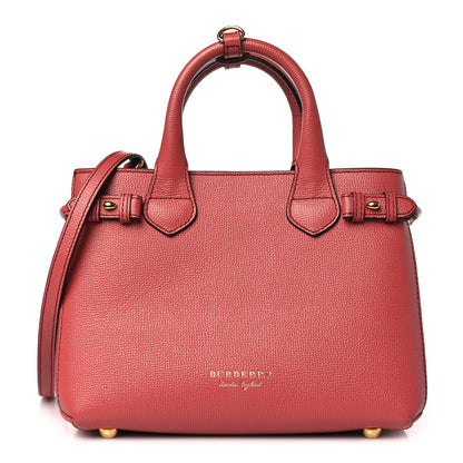 Burberry Grainy Calfskin House Check Small Banner Tote Cinnamon Red 1 of 10