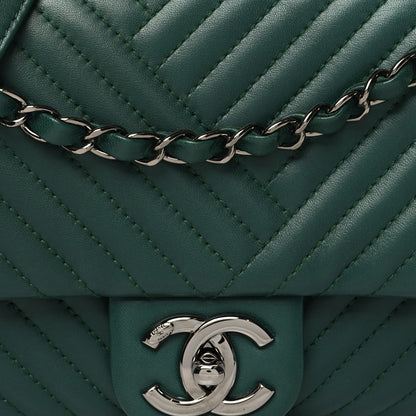 Chanel Lambskin Medium CC Crossing Flap Dark Green 8 of 10