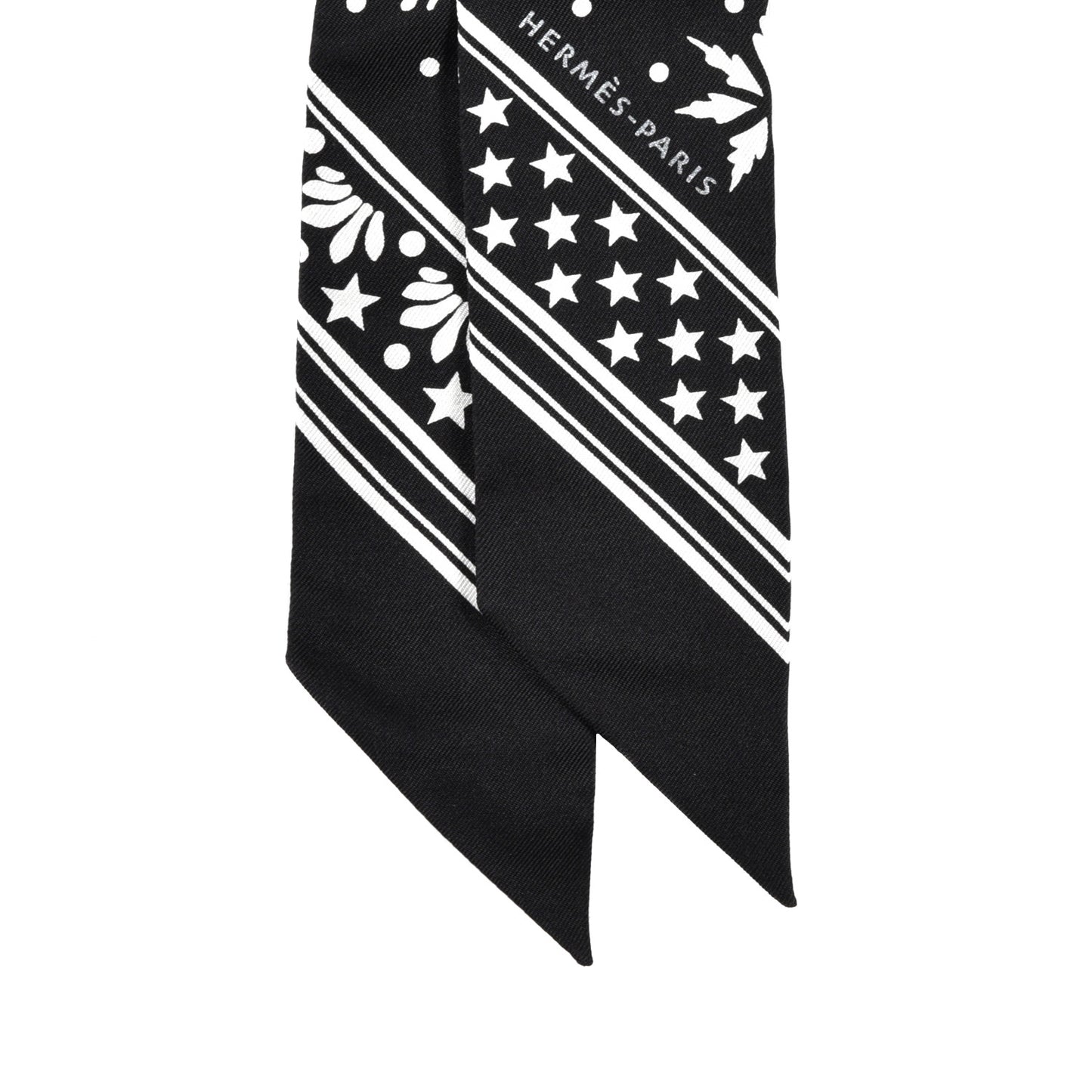 Silk Les Leopards Twilly Black White