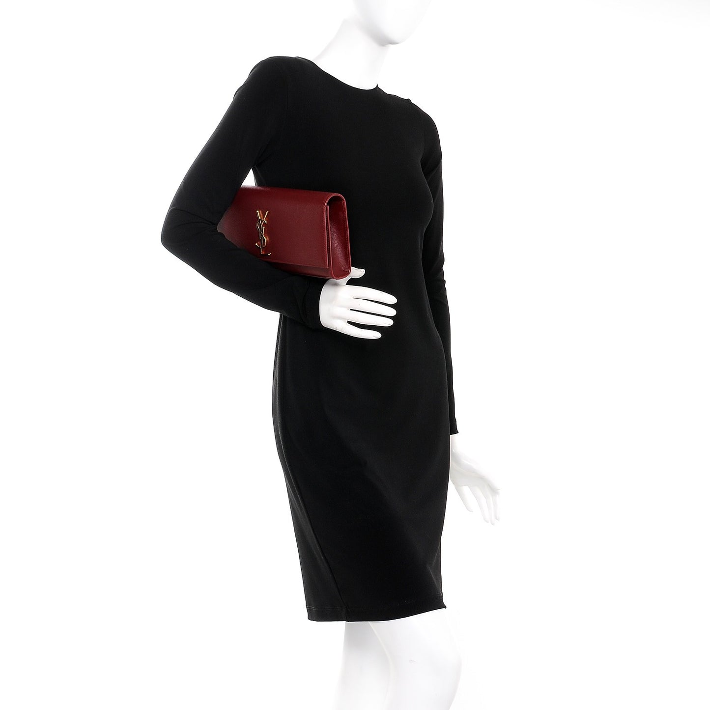 Grain De Poudre Classic Monogram Cassandre Clutch Red