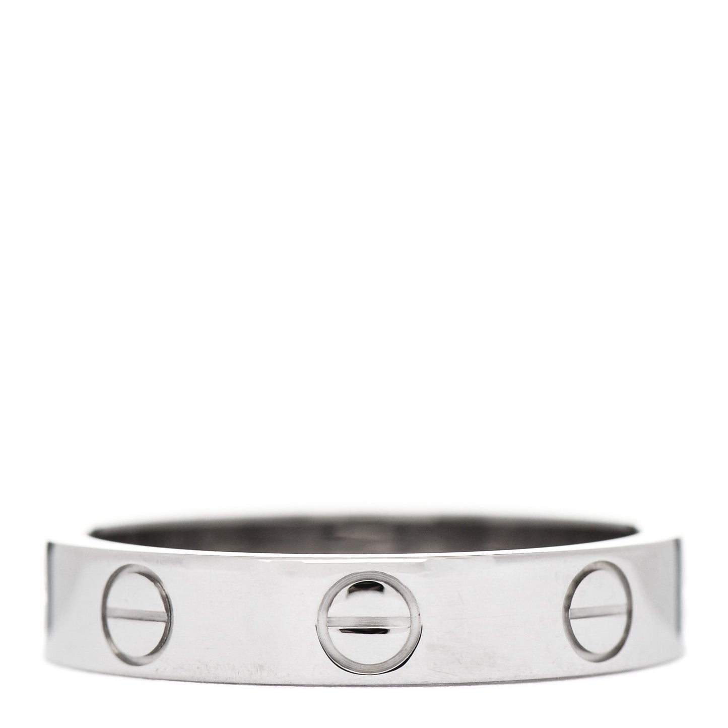18K White Gold 3.5mm LOVE Wedding Band Ring 50 5.25