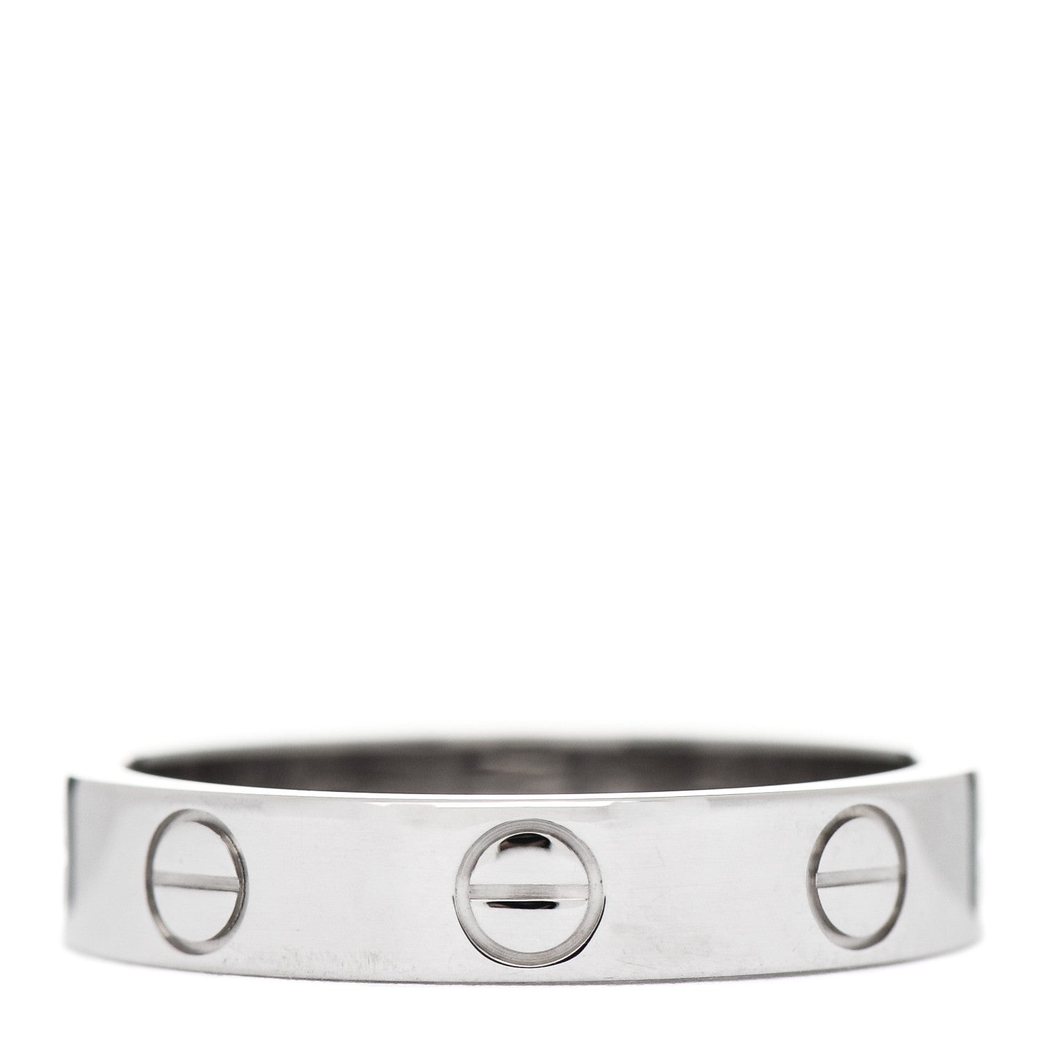 Cartier 18K White Gold 3.5mm LOVE Wedding Band Ring 50 5.25 1 of 5