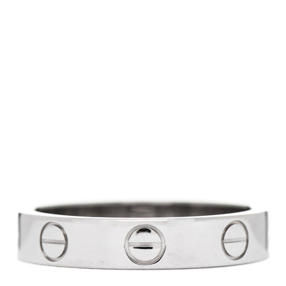 Cartier 18K White Gold 3.5mm LOVE Wedding Band Ring 50 5.25 1 of 5