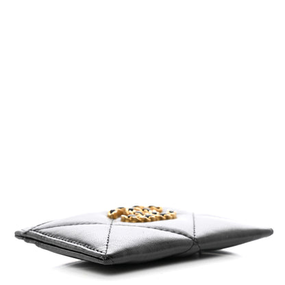 Chanel Lambskin Quilted Chanel 19 Card Holder Black 4 of 9
