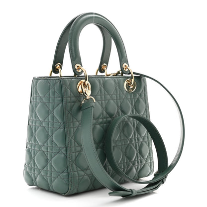 Christian Dior Lambskin Cannage Medium Lady Dior Orage 3 of 11