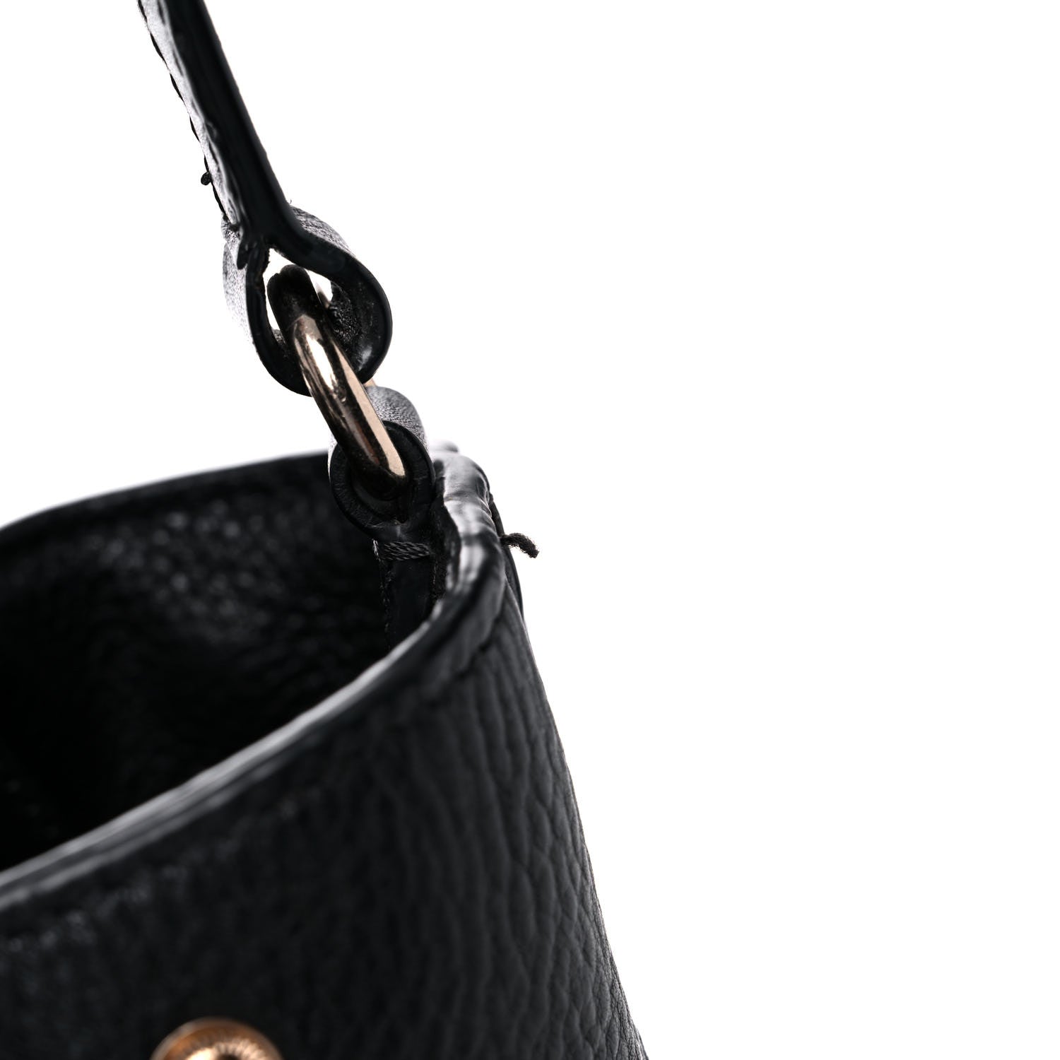 Burberry Grainy Calfskin House Check Small Maidstone Black 15 of 15
