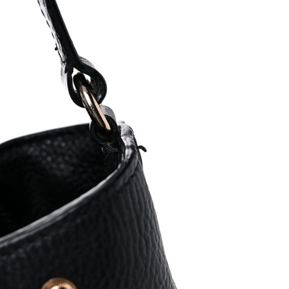 Burberry Grainy Calfskin House Check Small Maidstone Black 15 of 15