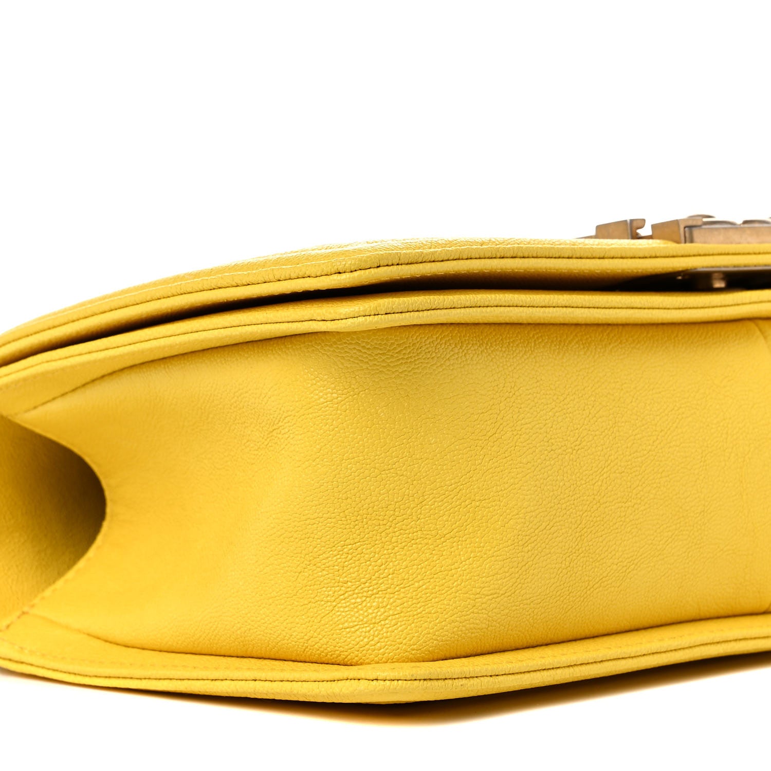 Chanel Caviar Quilted Medium Boy Flap Yellow 7 of 9
