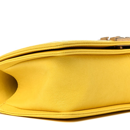 Chanel Caviar Quilted Medium Boy Flap Yellow 7 of 9
