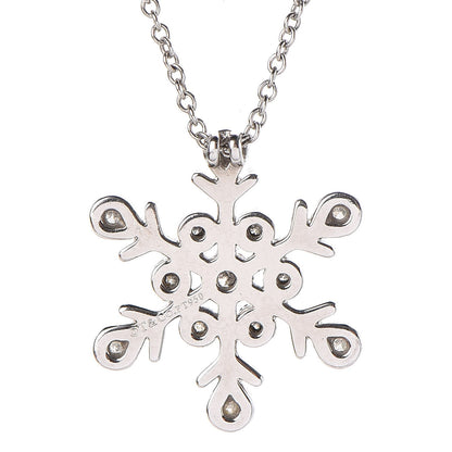 Tiffany Platinum Diamond Snowflake Pendant Necklace 5 of 8