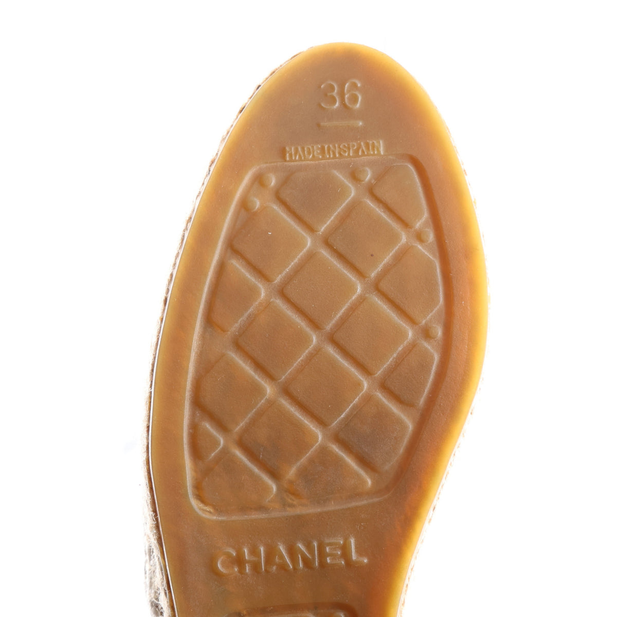 Chanel Tweed Grosgrain CC Espadrilles 36 White Beige 8 of 10