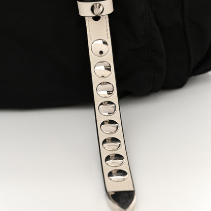 Prada Nylon New Vela Studded Messenger Black White 14 of 15
