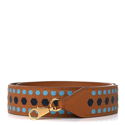 Hermes Epsom 40mm Hexagon Tressage Shoulder Strap Gold 1 of 6