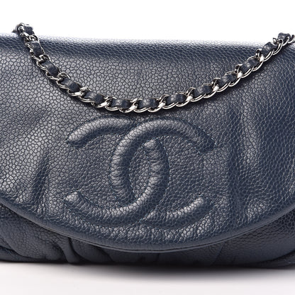 Chanel Caviar Half Moon Wallet On Chain WOC Blue 12 of 13