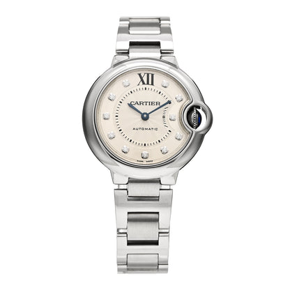 Cartier Stainless Steel Diamond 33mm Ballon Bleu De Cartier Automatic Watch 1 of 5
