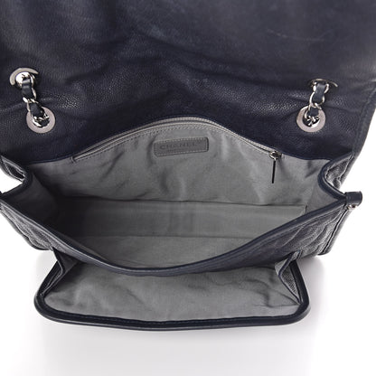Chanel Caviar Quilted Large French Riviera Flap Dark Navy Blue 5 of 15