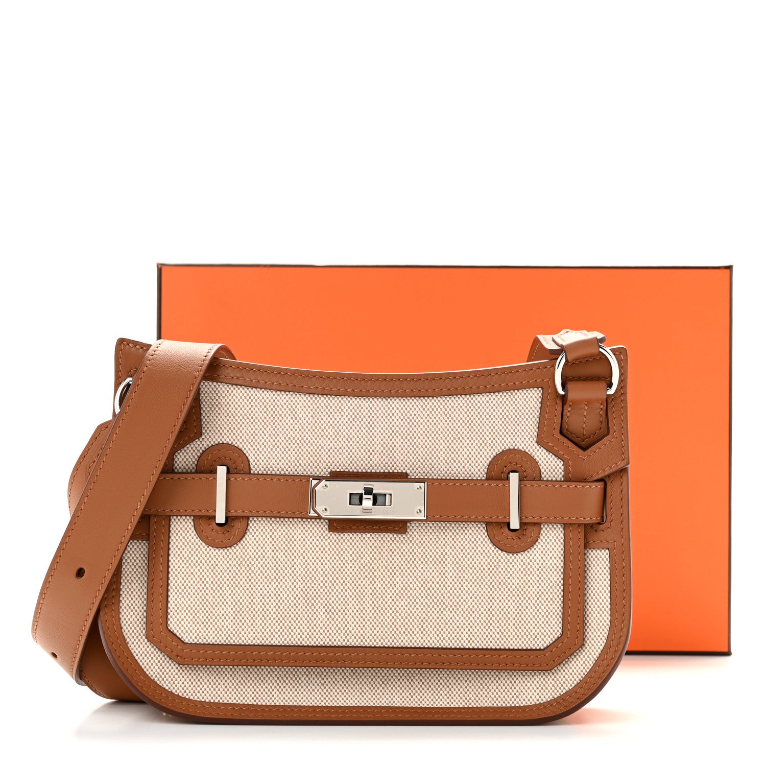 Hermes Toile Swift Mini Jypsiere Ecru Beige Gold 11 of 11
