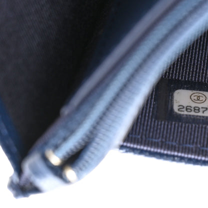 Chanel Caviar Quilted Wallet On Chain WOC Navy Blue 8 of 12
