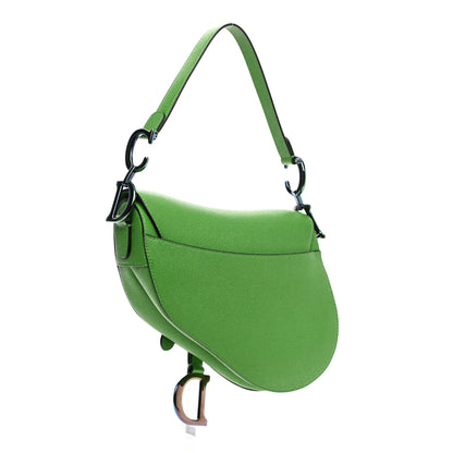Christian Dior Grained Calfskin Saddle Bag Green 2 of 11