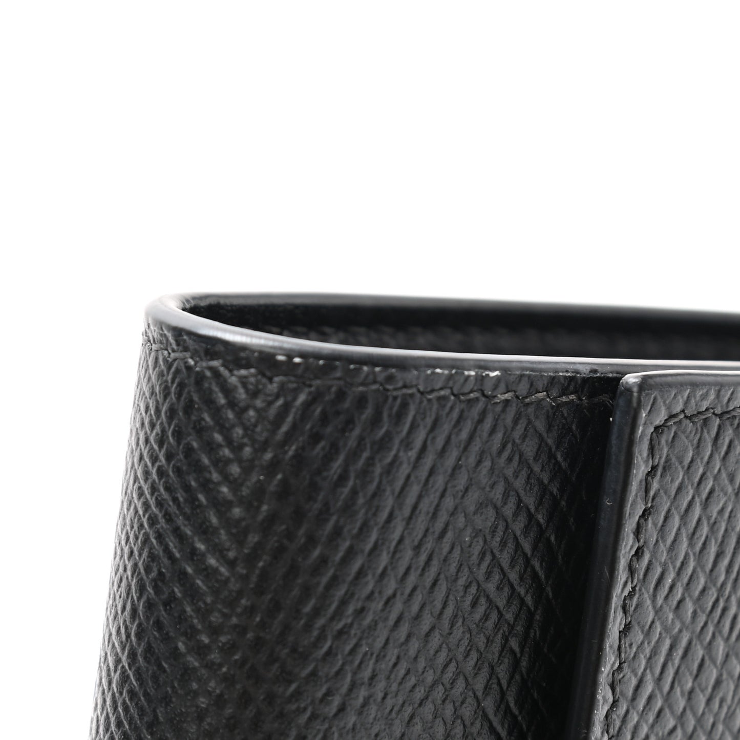 Grained Calfskin Small Multifunction Folded Wallet Black