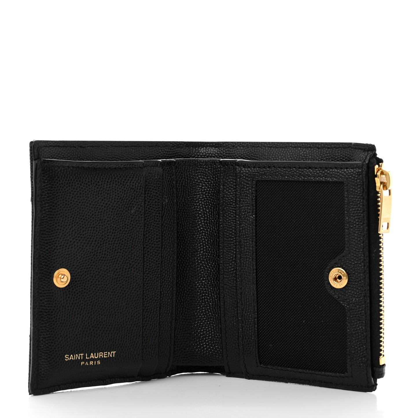 Grain De Poudre Matelasse Chevron Monogram Zipped Card Case Black